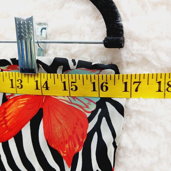 Skirt Midi Ceduxion Zebra Butterfly Orange Pink Midi Boho Y2K Whimsycore Size L - Picture 2 of 12